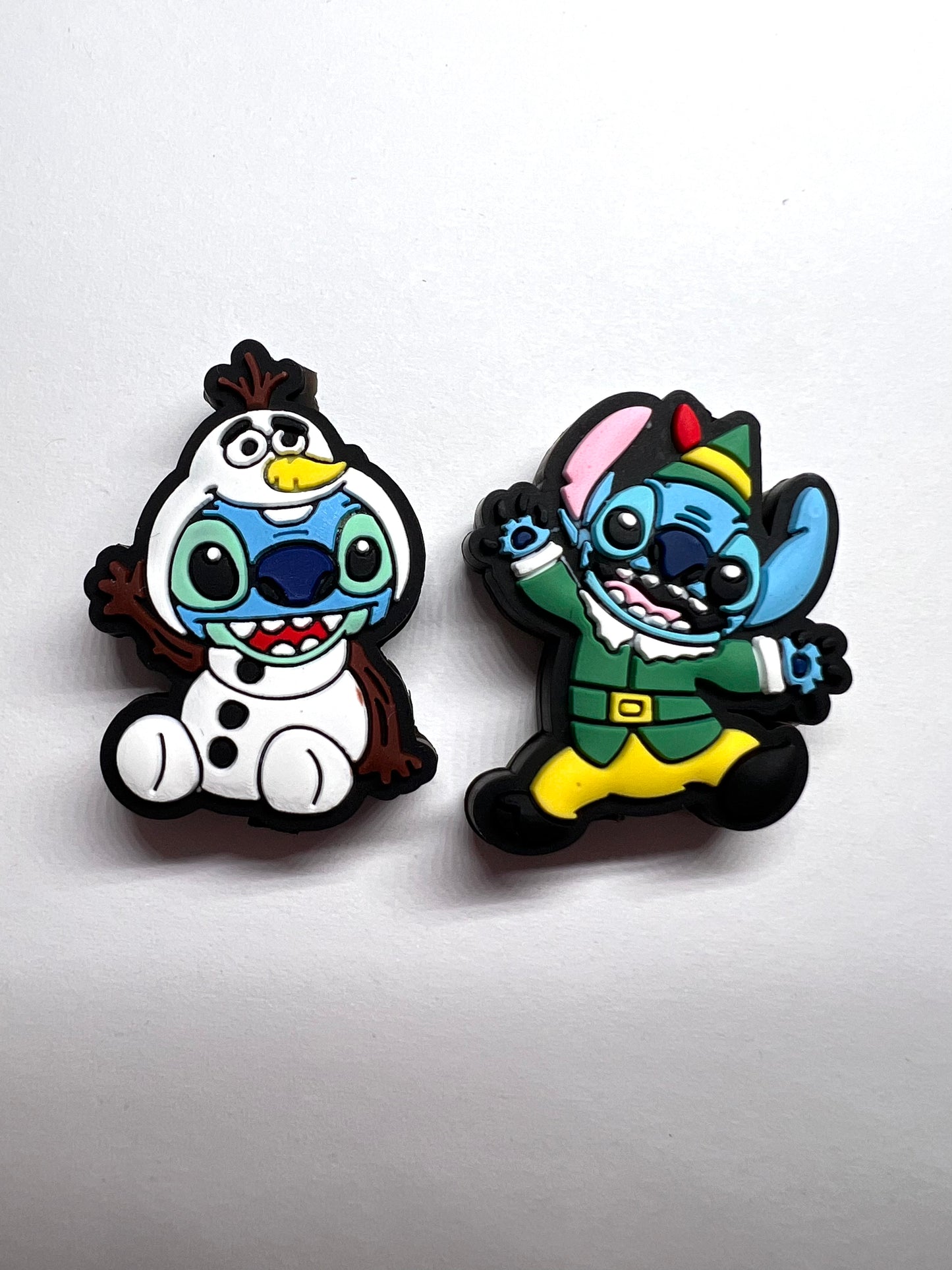 Blue Alien Christmas Silicone Beads