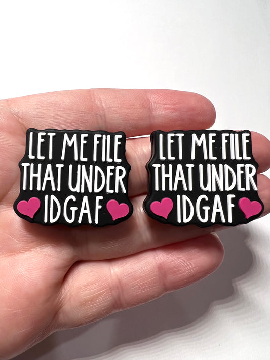 Let me file that under IDGAF Silicone focal bead