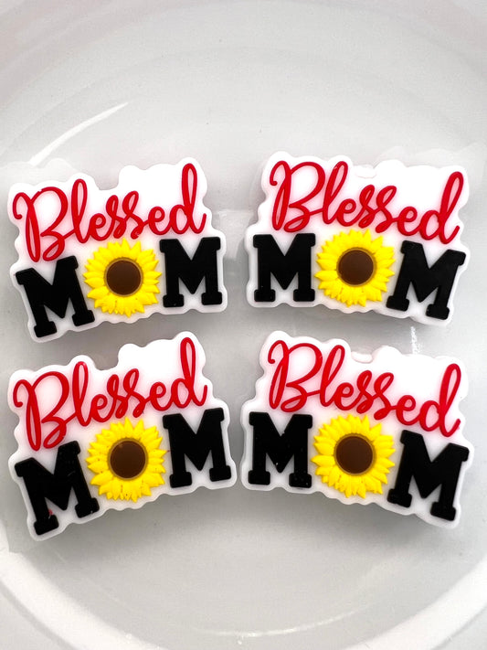 Blessed Mom Silicone Focal Bead